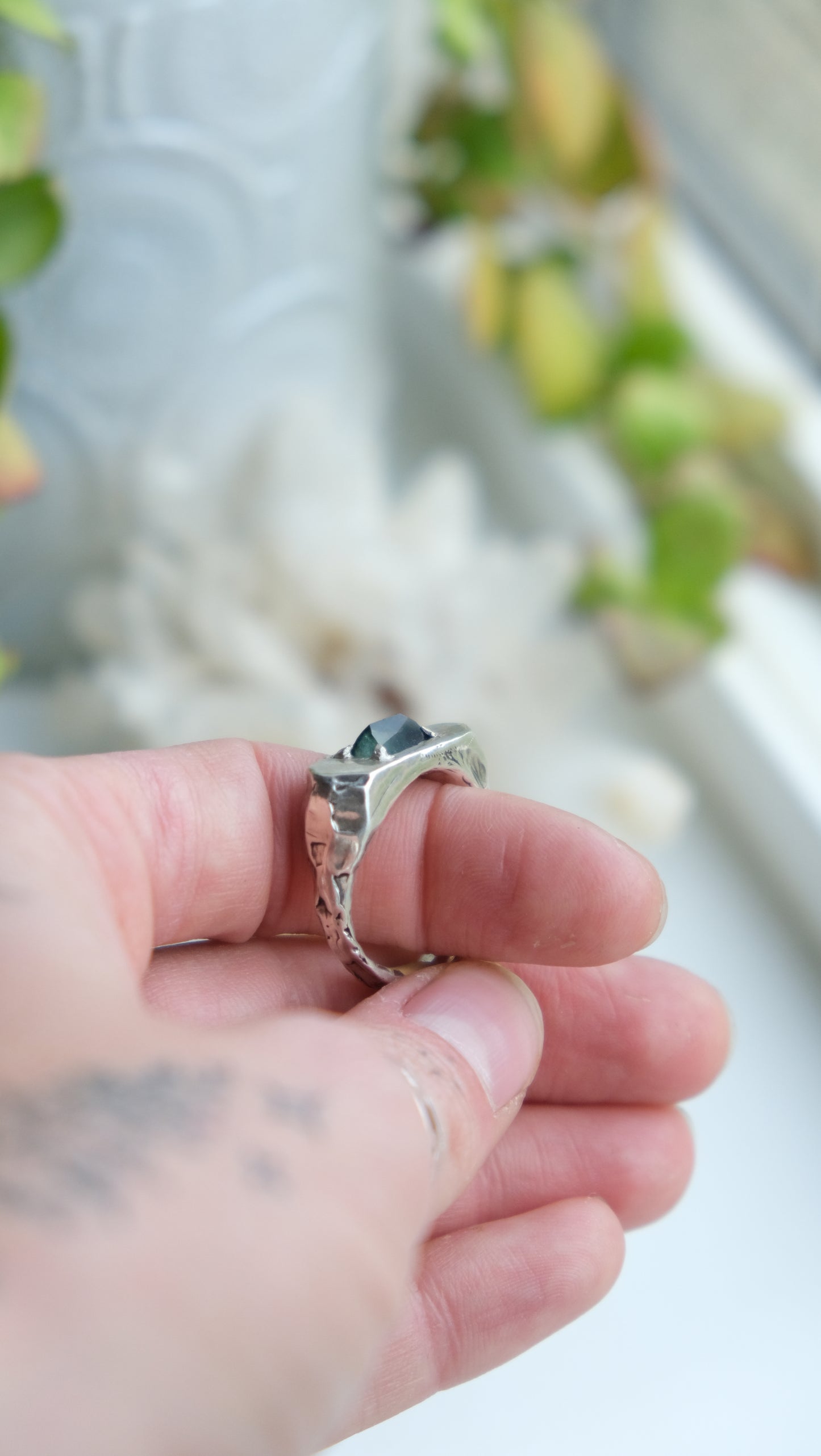 Tourmaline Signet Ring -size 10