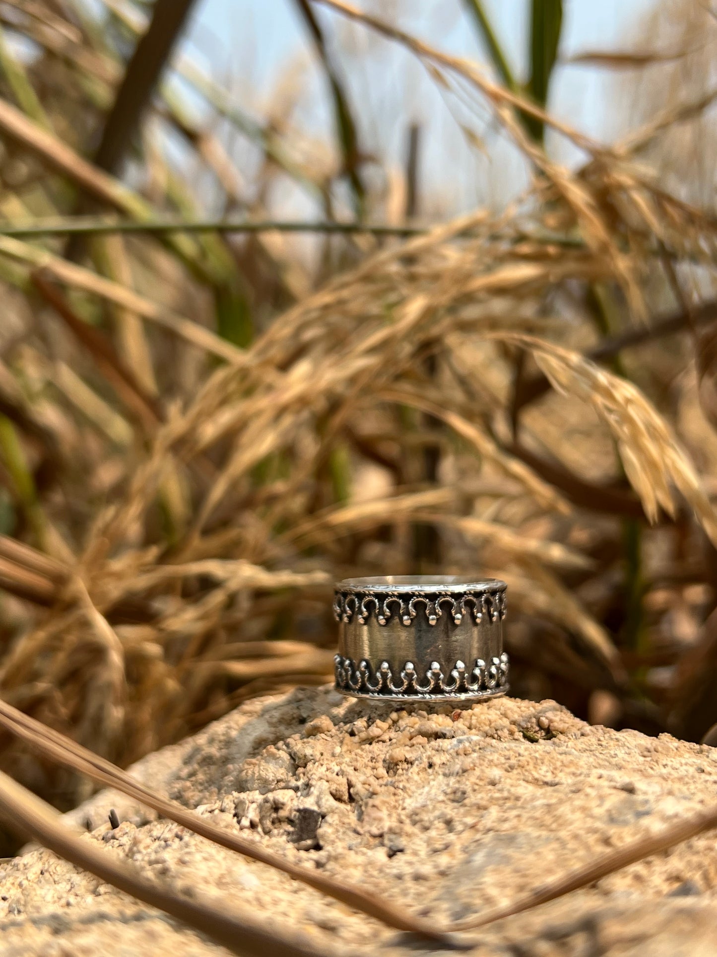 Sterling Filigree Ring -size 6.25