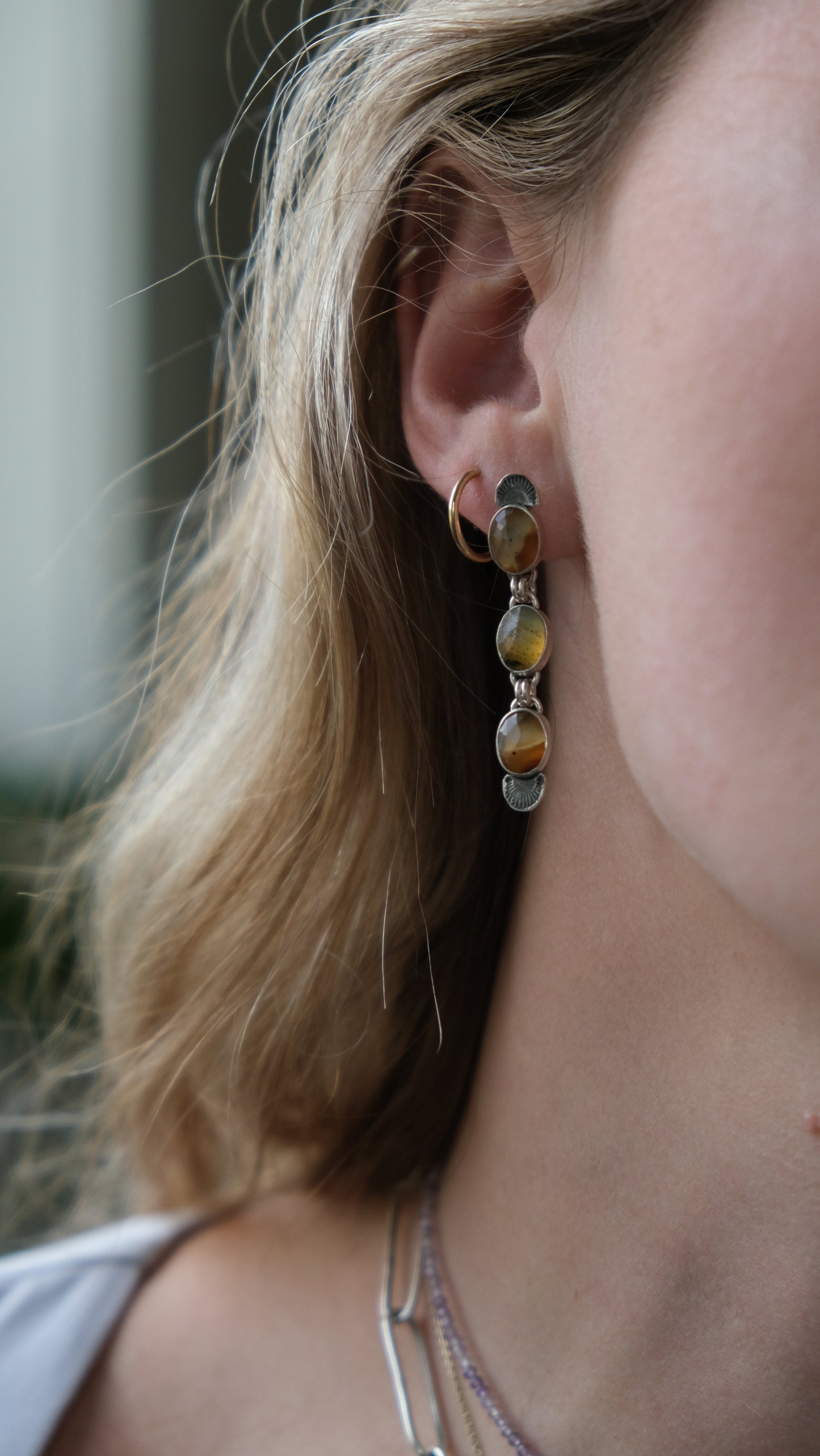 Agate Trio Stud Earrings