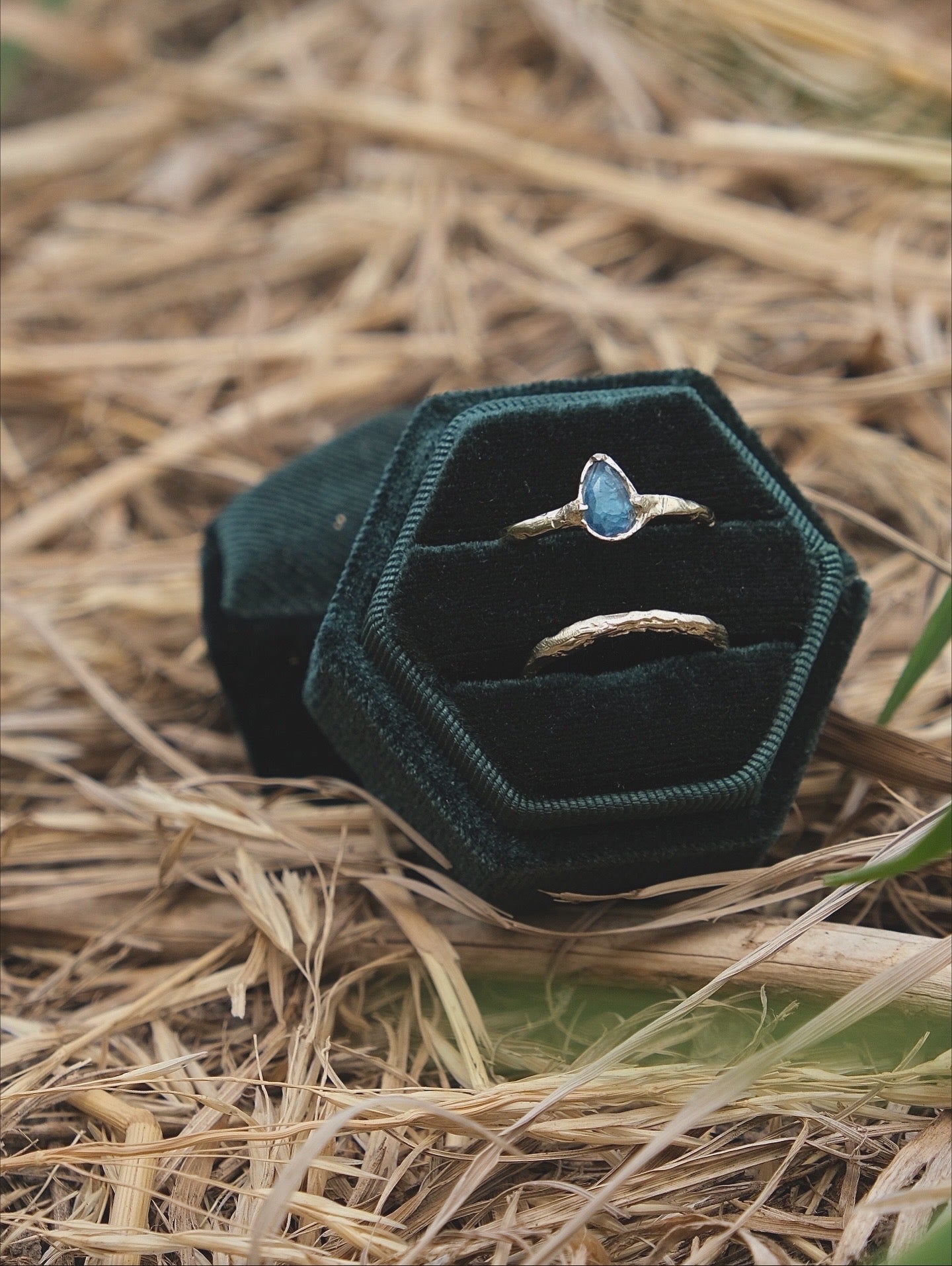 Gold Tourmaline Organic Ring -size 7