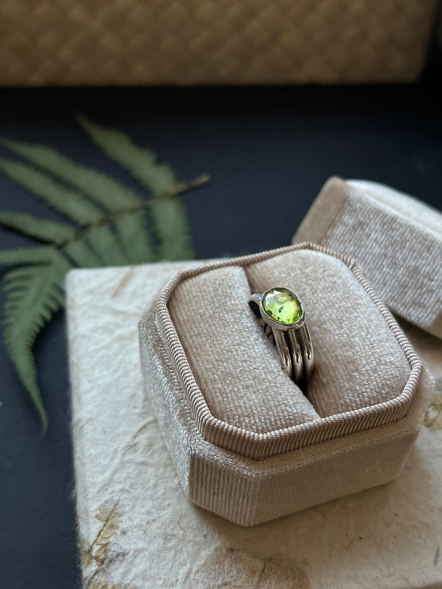 Peridot Triple Band Ring