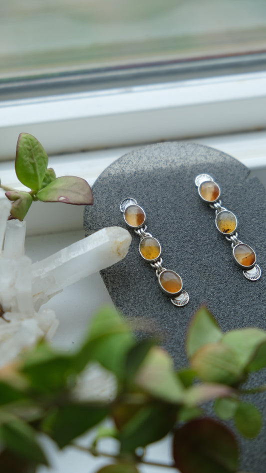 Agate Trio Stud Earrings