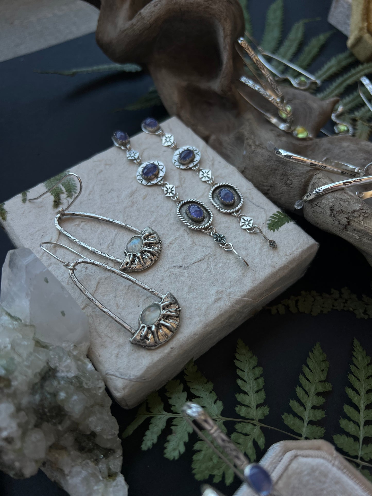 The Inti Arches, Moonstone Earrings