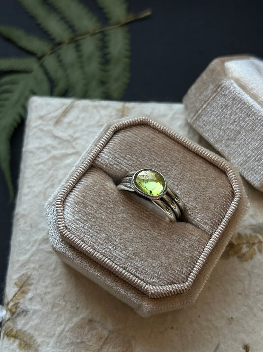 Peridot Triple Band Ring