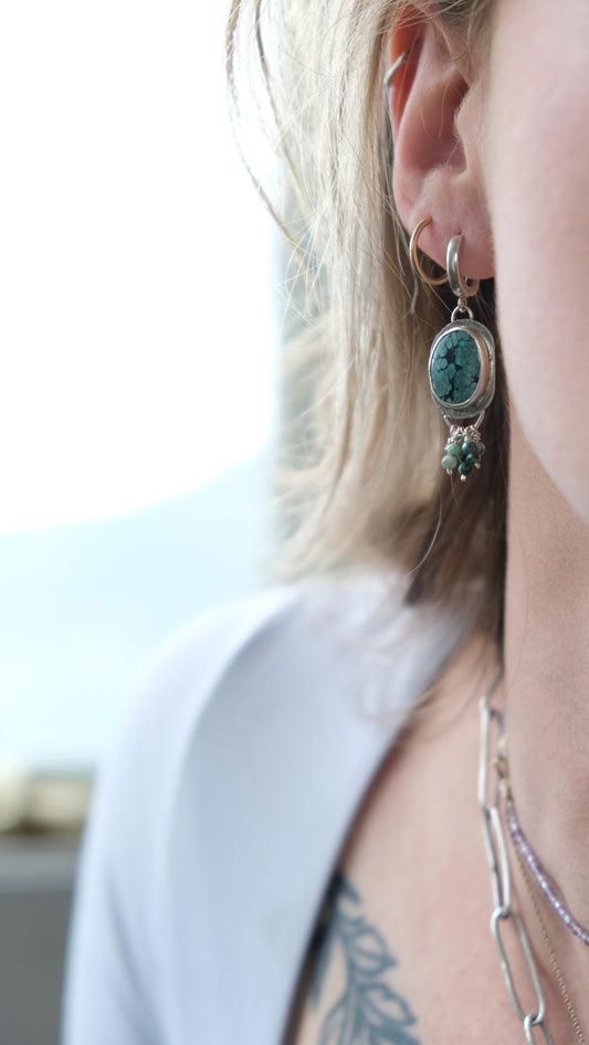 Turquoise Hoop Earrings