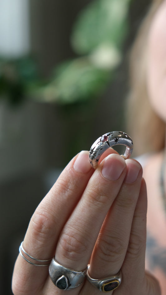 Pink Tourmaline Ring -size 8