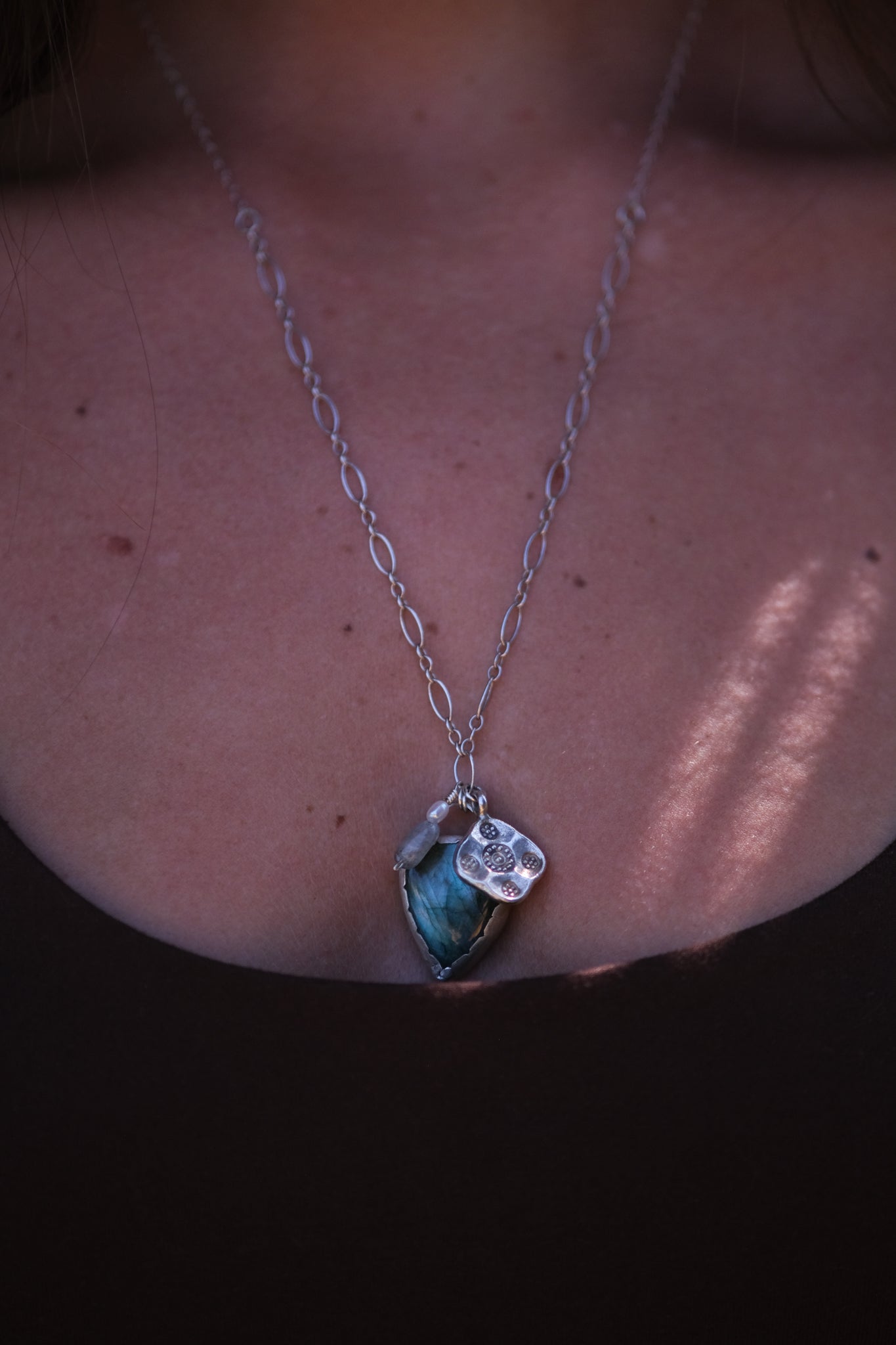 Labradorite Charm Necklace