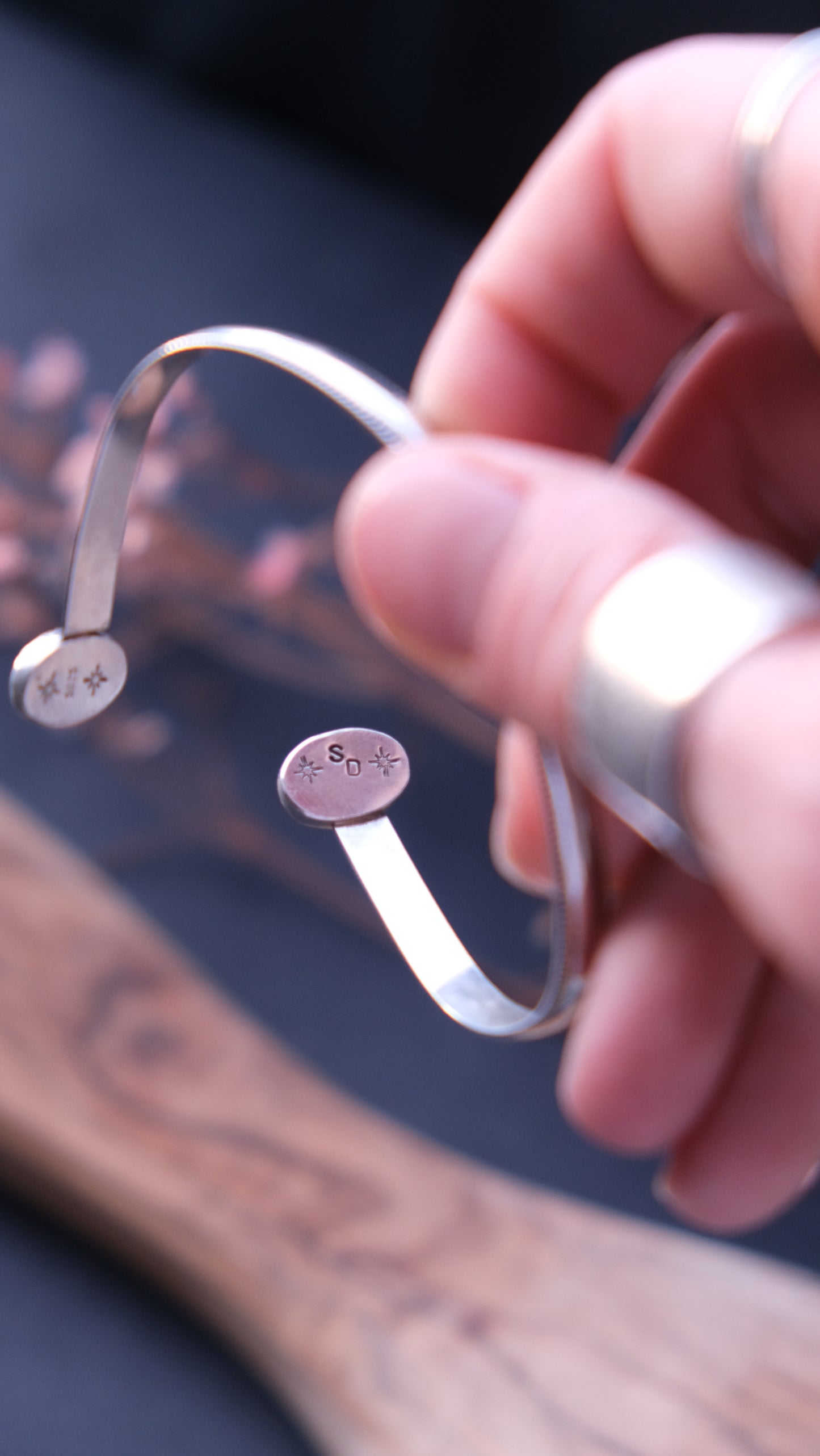 Grey Moonstone Cuff Bracelet