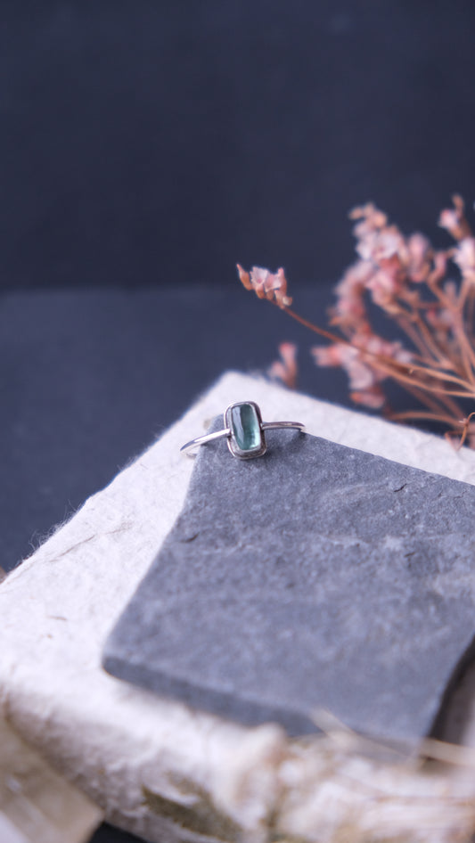 Dainty Green Kyanite Ring