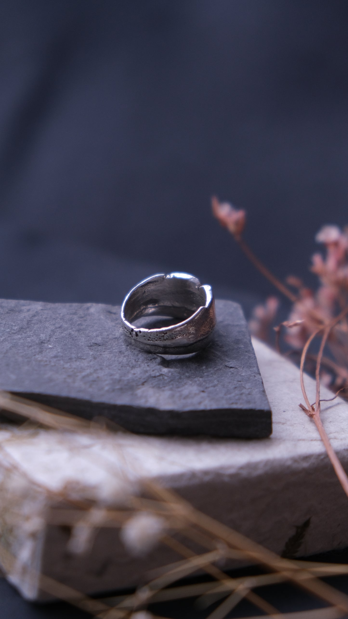 Opal Sand Cast Ring