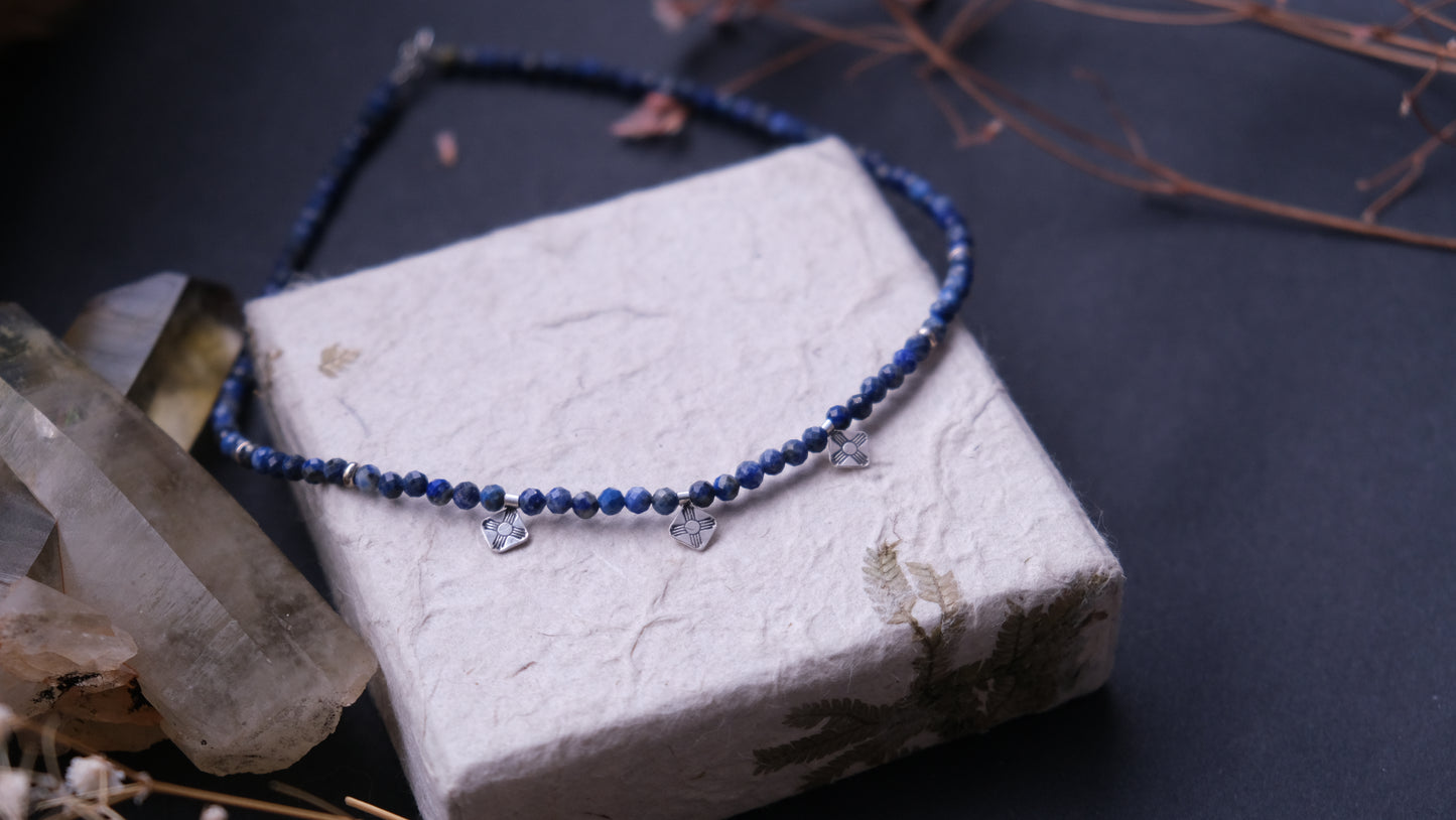 Lapis Lazuli Beaded Choker