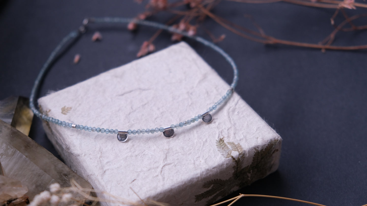 Aqua Kyanite Beaded Choker