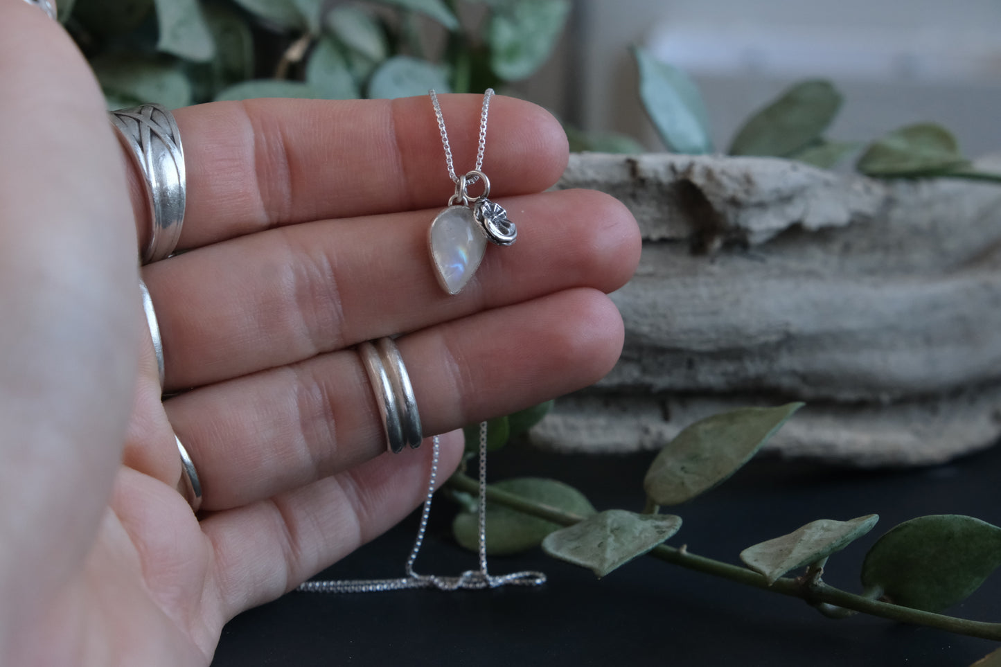 Moonstone Charm Necklace