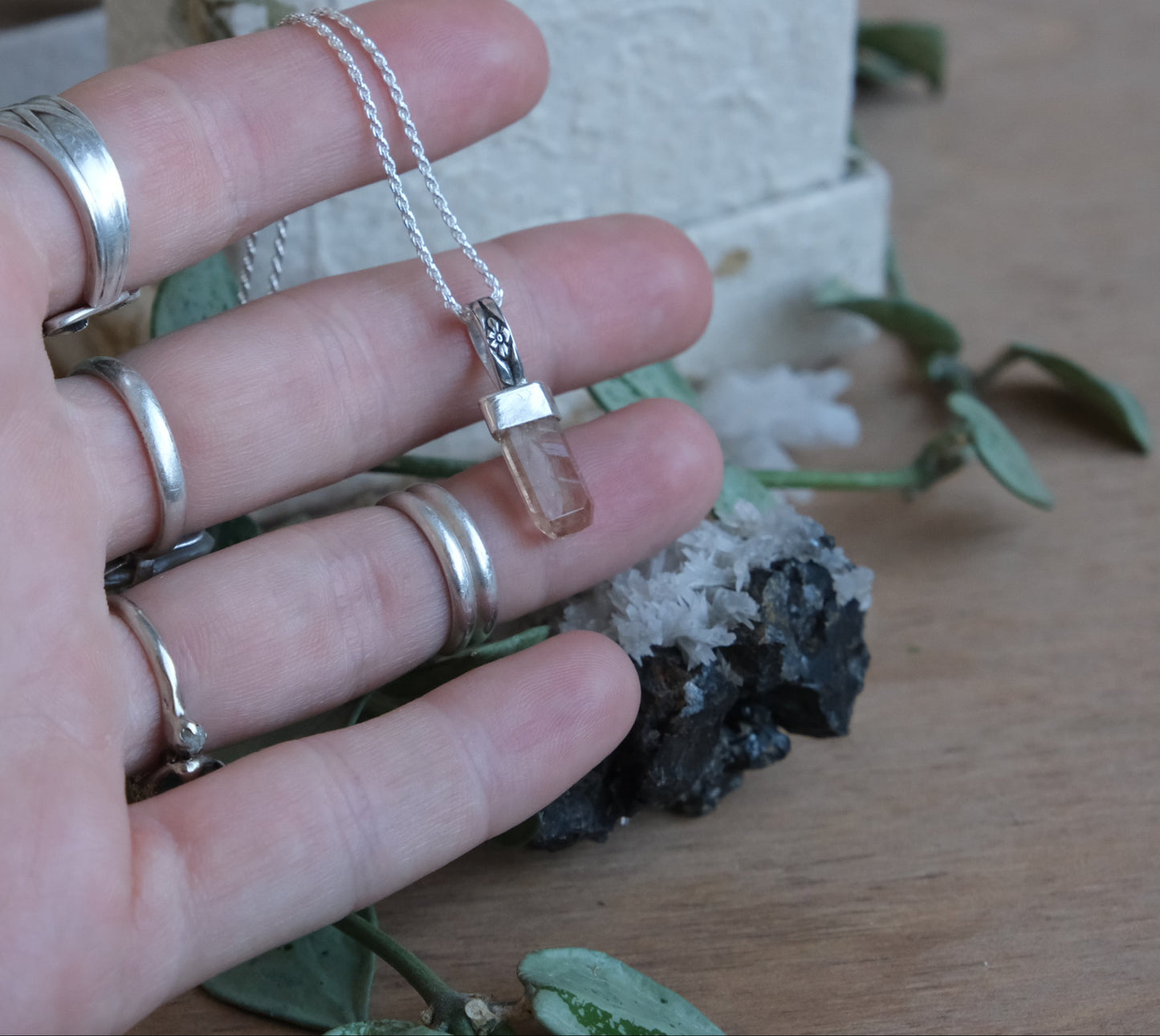 Utah Topaz Charm Necklace