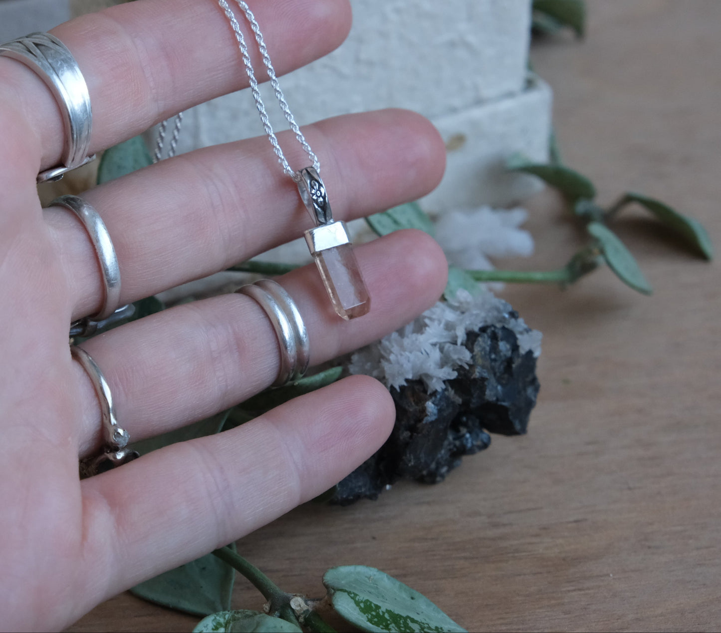 Utah Topaz Charm Necklace