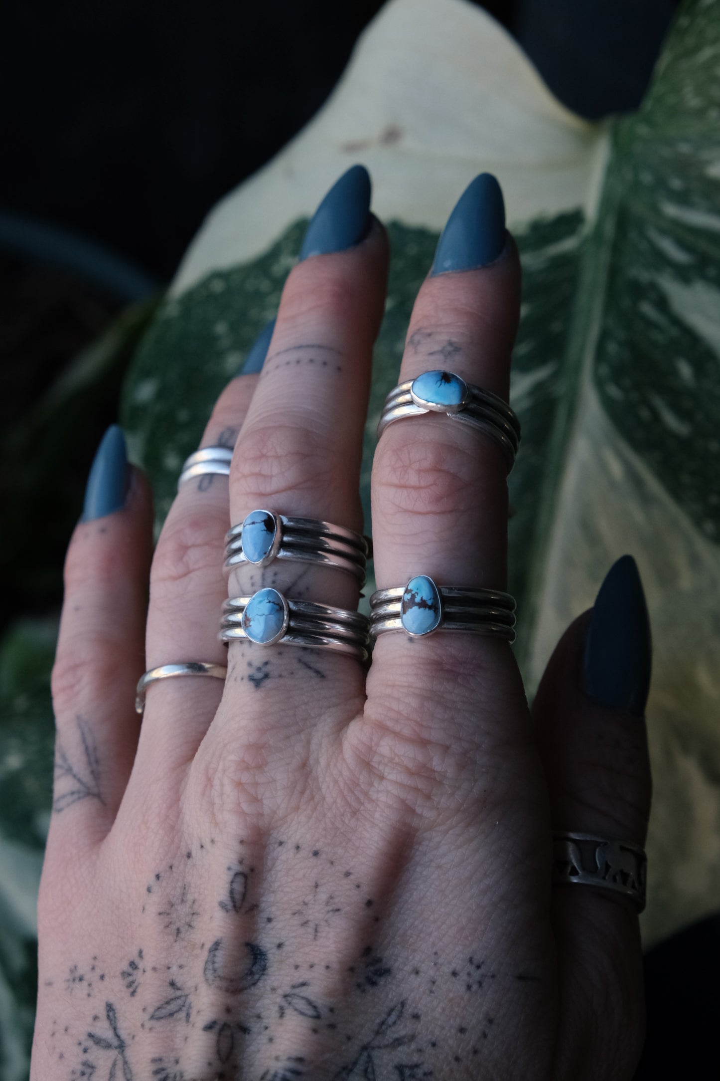 Turquoise Trio Ring -size 9