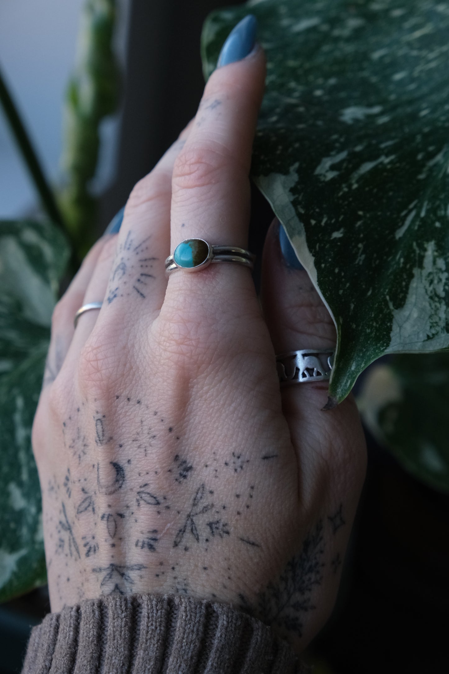 Turquoise Duo Ring -size 8.5