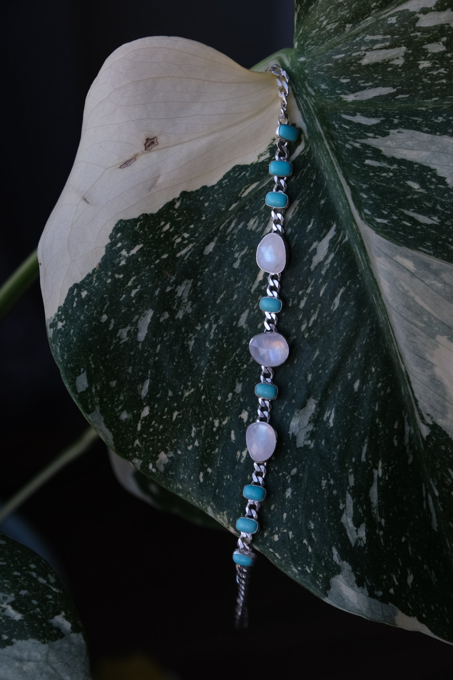 Moonstone & Turquoise Choker Necklace