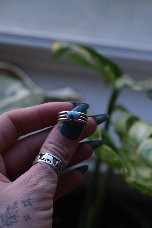 Turquoise Trio Ring -size 6.5