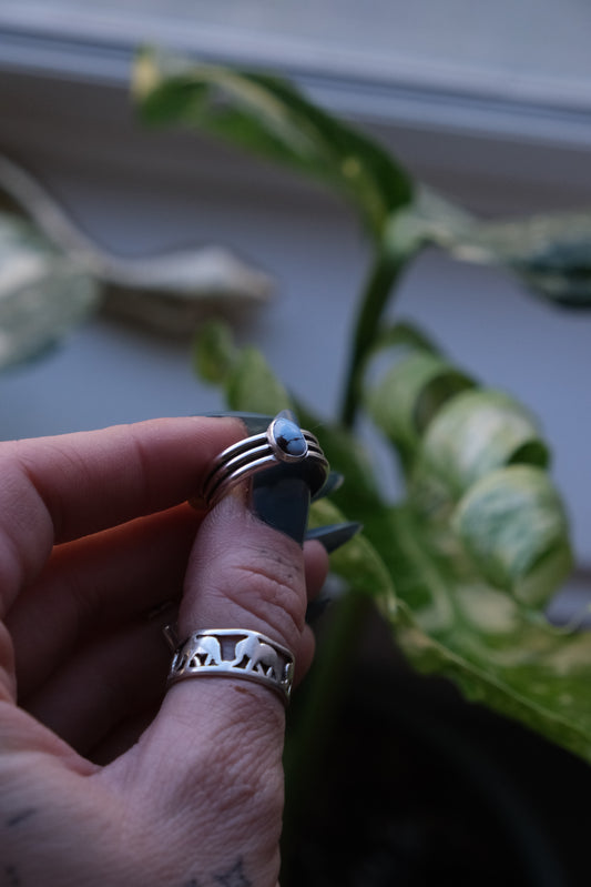 Turquoise Trio Ring -size 7.5