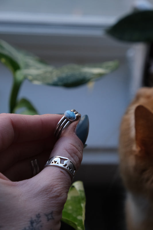 Turquoise Trio Ring -size 9