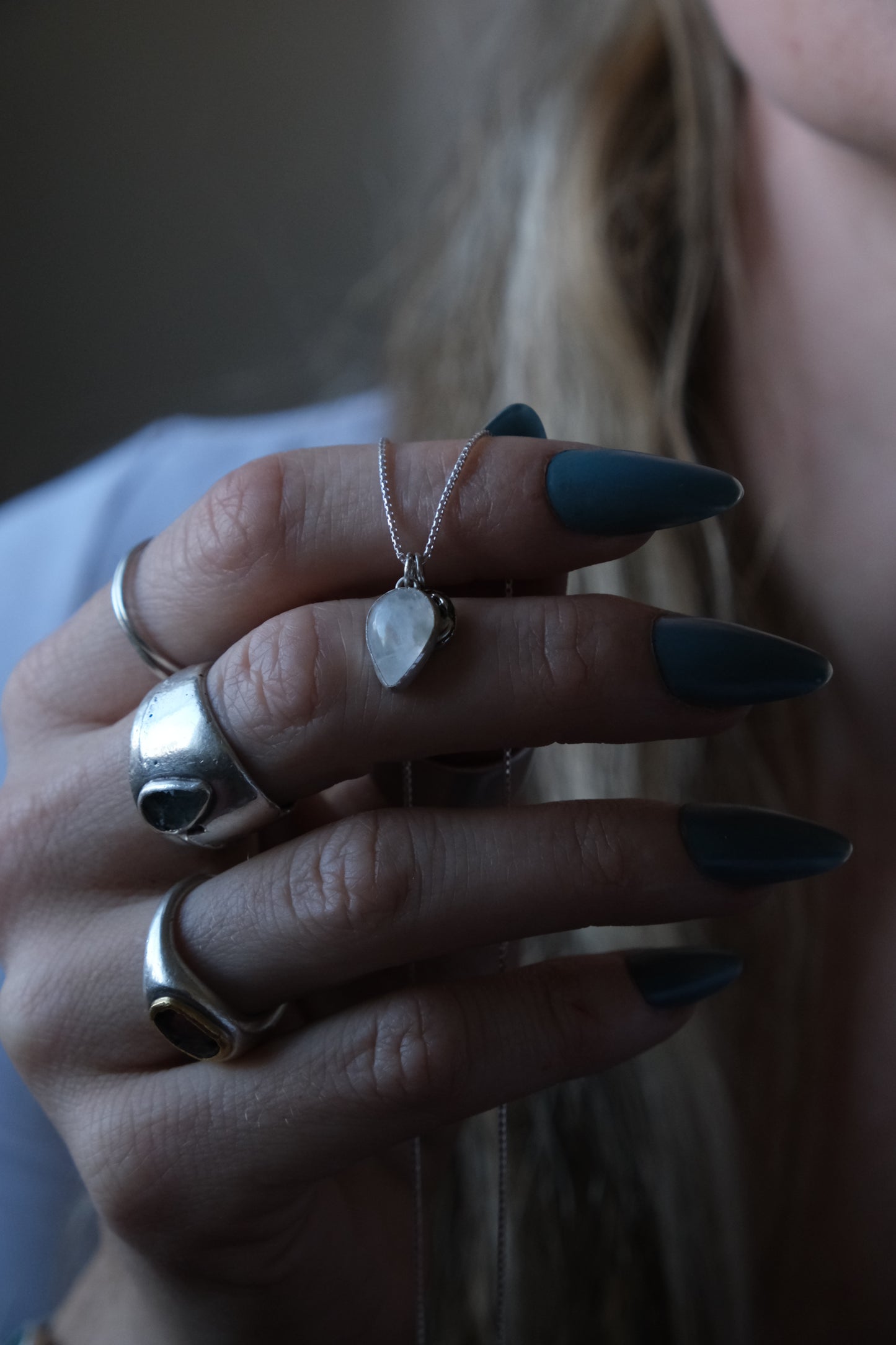 Moonstone Charm Necklace