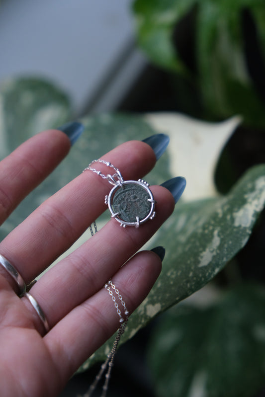 Ancient Roman, Constantine Era Coin Necklace