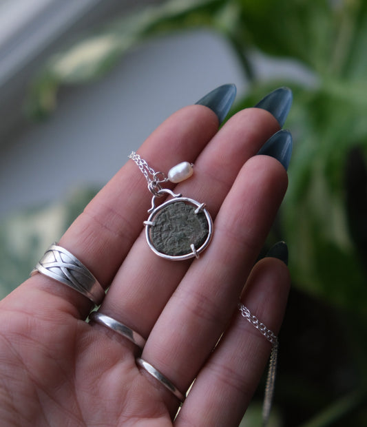 Ancient Roman, Constantine Era Coin Necklace