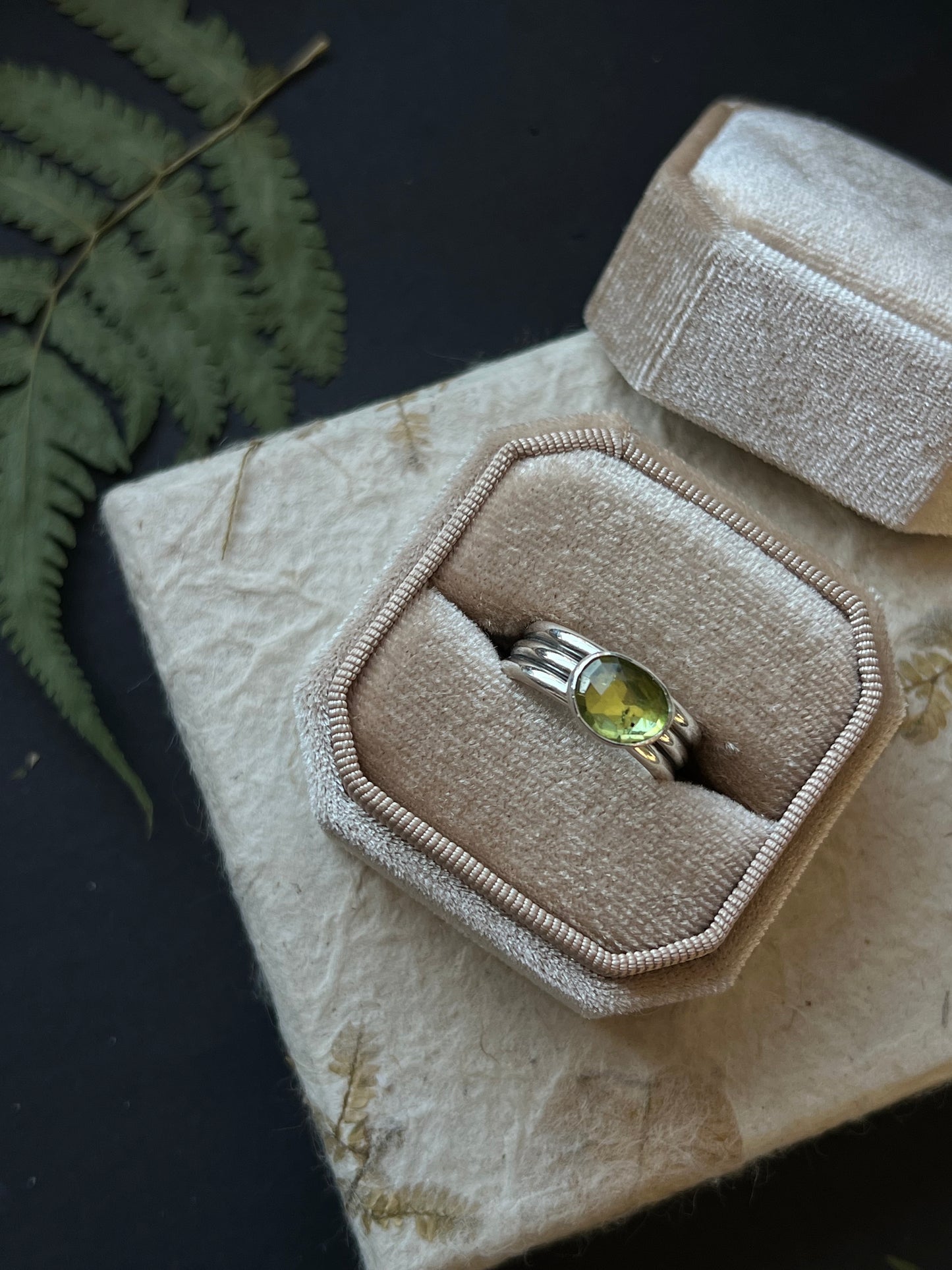 Peridot Triple Band Ring