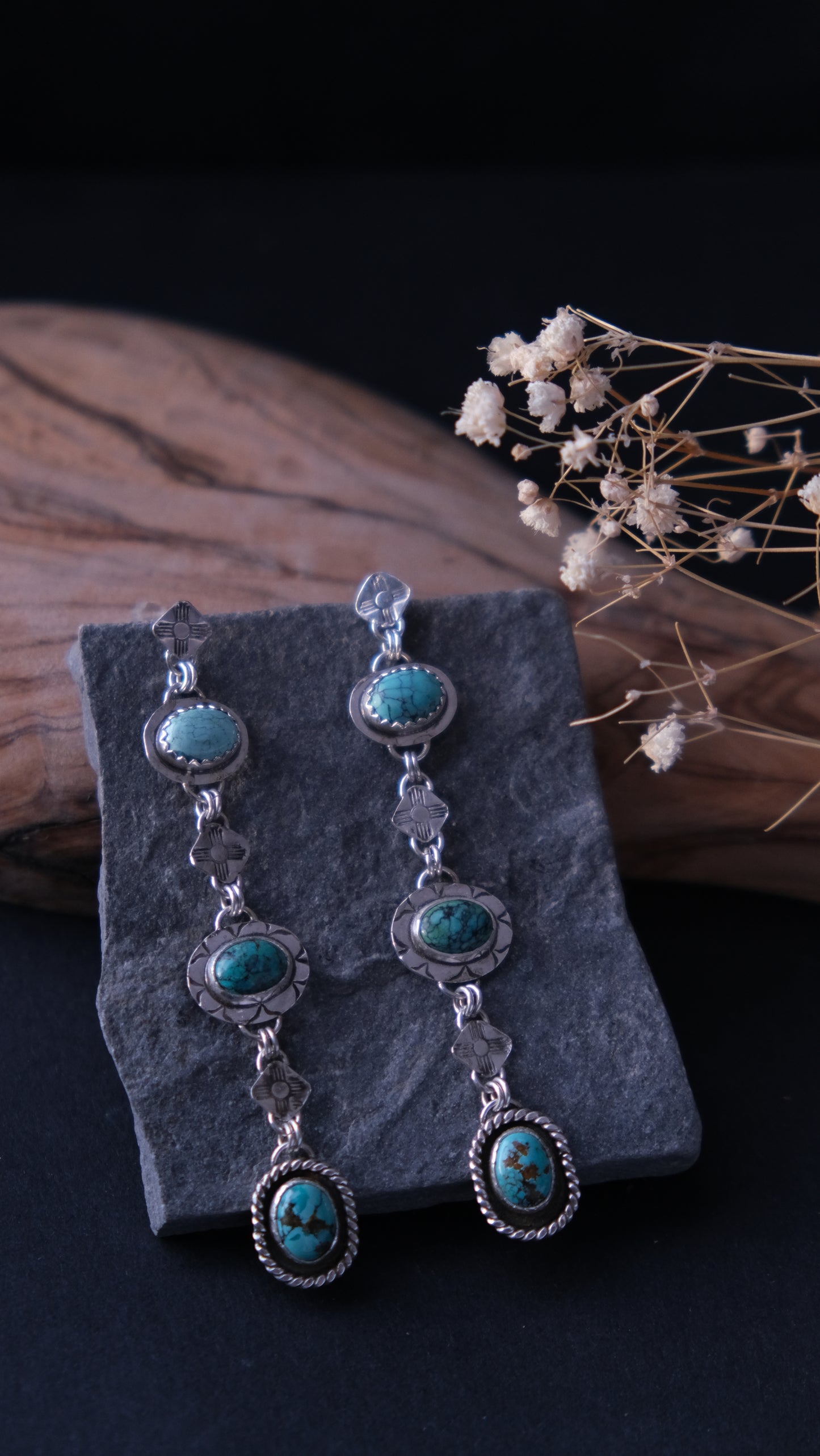 Turquoise Zia Drop Earrings