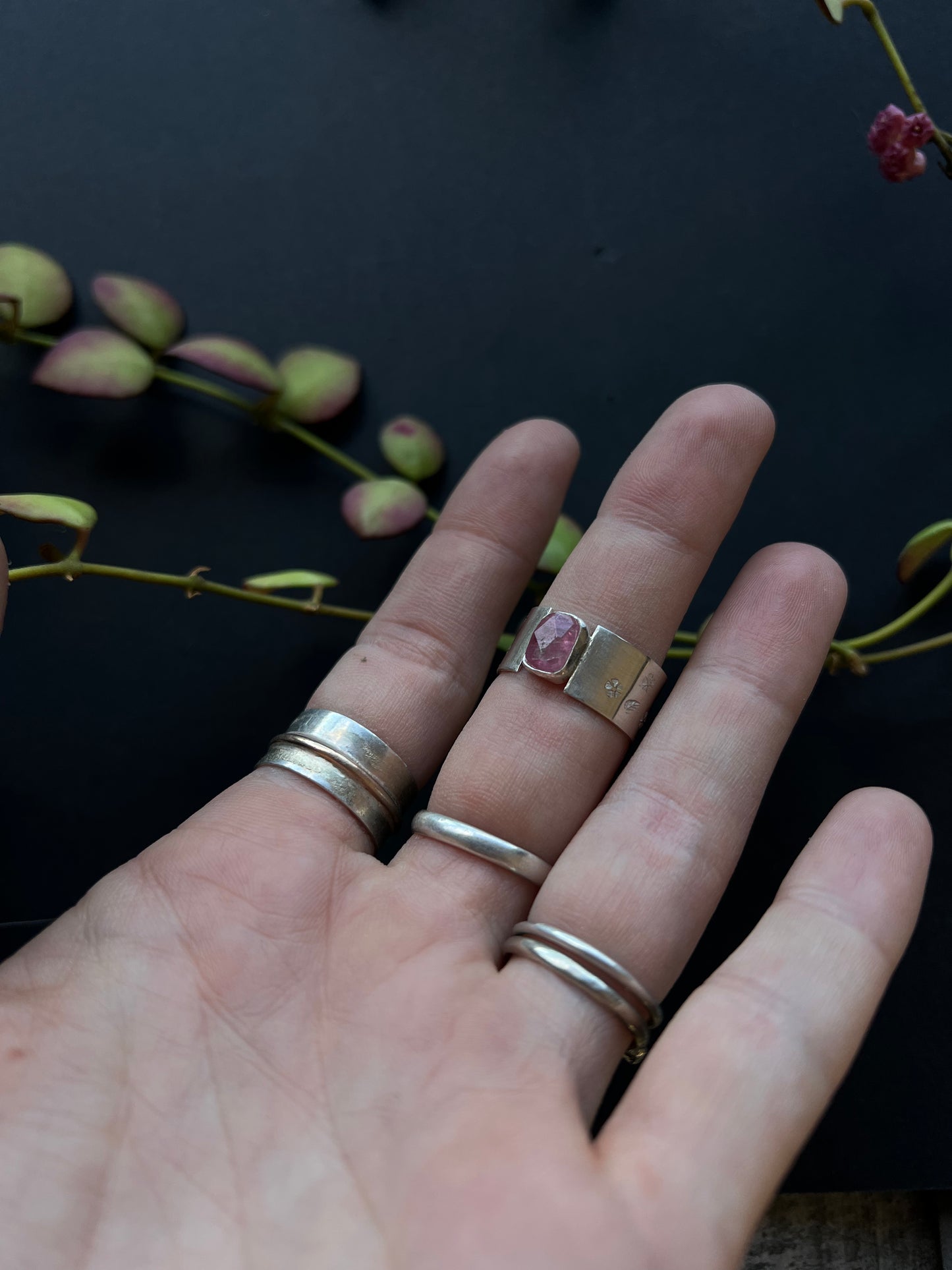 Flower Power Pink Tourmaline Ring