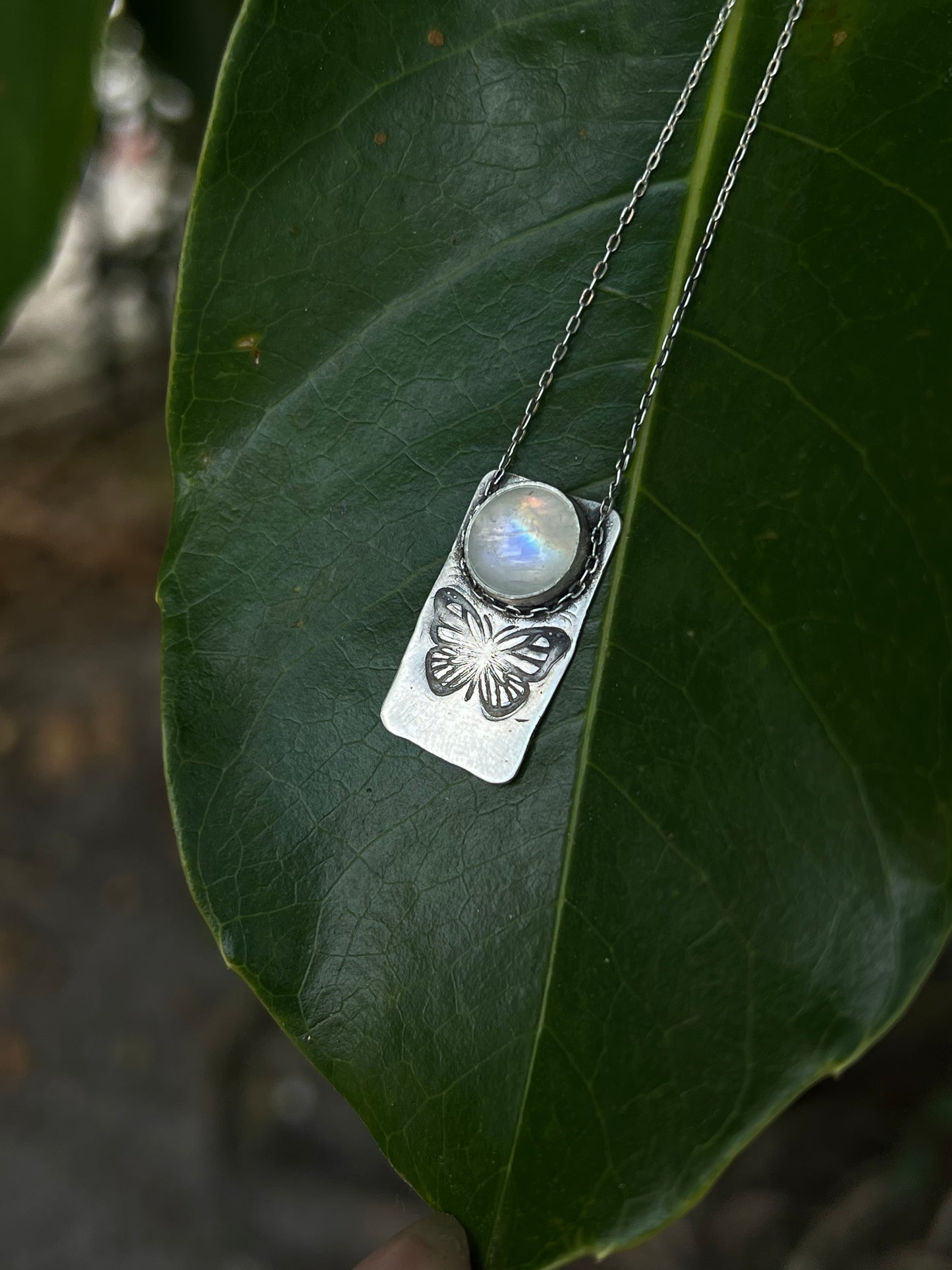 The Flutter Pendant in Moonstone