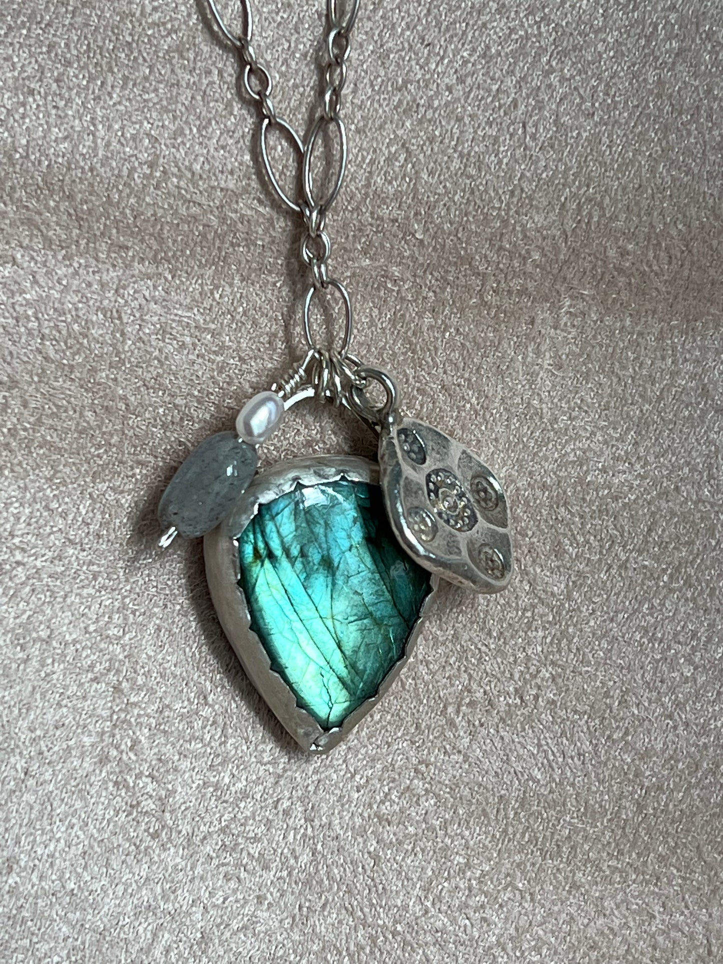 Labradorite Charm Necklace