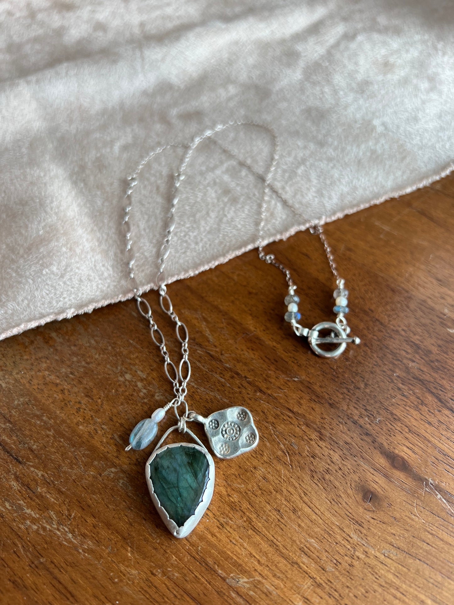 Labradorite Charm Necklace